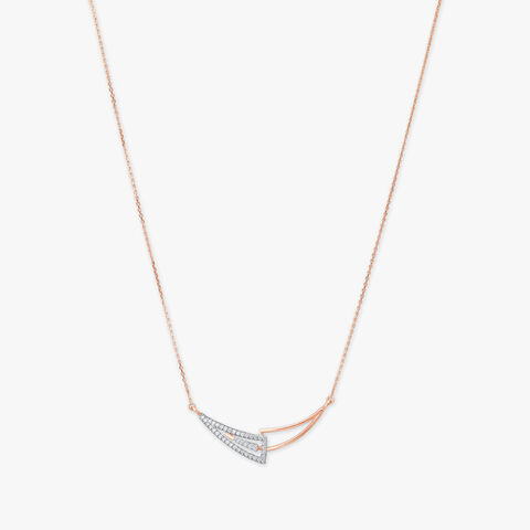 Sculpted Edge Diamond Necklace Set