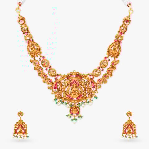 Vara Mahalakshmi Grandeur Gold Necklace Set