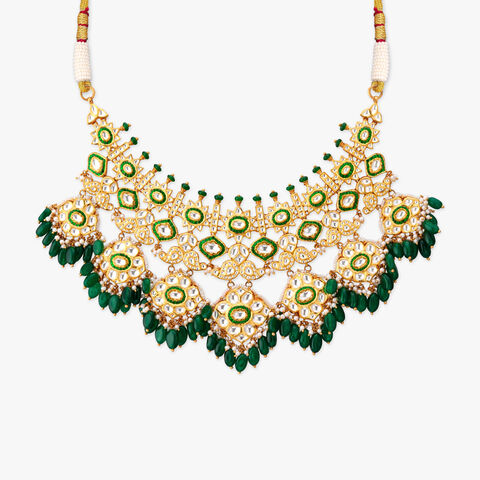 Verdant Starburst Gold Necklace Set