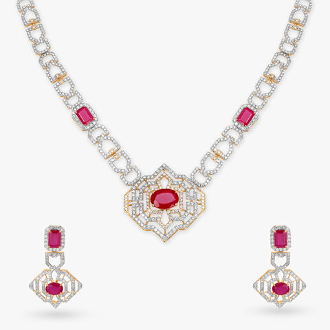 Classic Charms Natural diamond Necklace Set