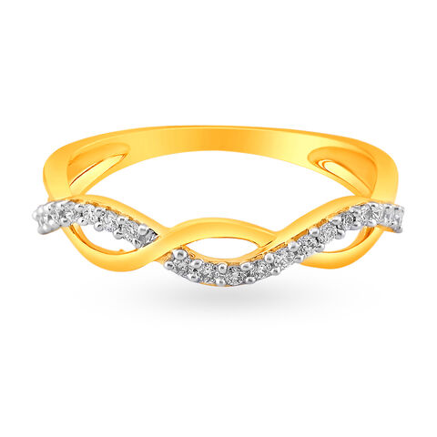 Contemporary Eternity Diamonds Gold Finger Ring