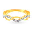 Contemporary Eternity Diamonds Gold Finger Ring,,hi-res image number null