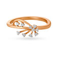 Dazzling Floral 18KT Gold & Diamond Finger Ring,,hi-res image number null