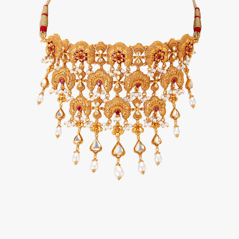 Zardosi Choker Necklace Set