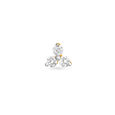 Unique Flowerbud Gold and Diamond Nose Pin,,hi-res image number null