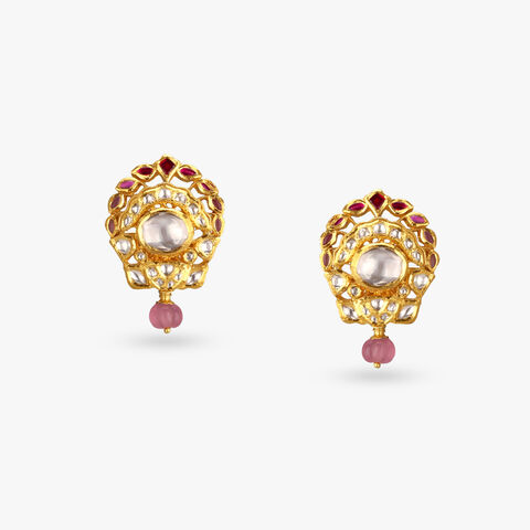Ombre Majesty Gold Stud Earrings