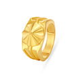 Wheel Pattern Gold Finger Ring For Men,,hi-res image number null