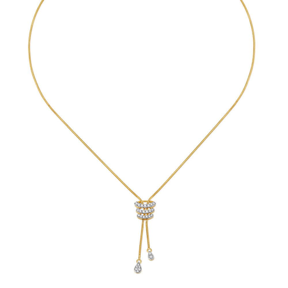 Single line discount diamond necklace tanishq
