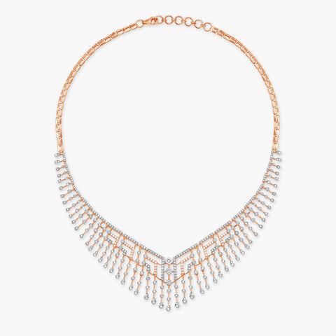 Majestic Sparkles Natural diamond Necklace Set