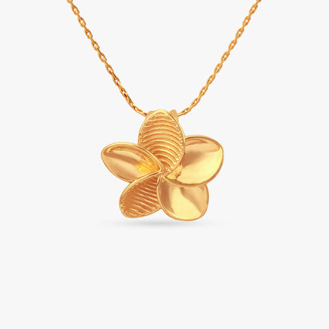 Petal Aura Gold Pendant and Earrings Set