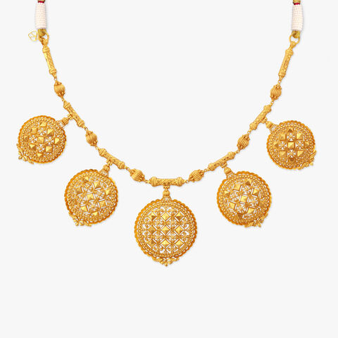 Cosmic Mandala Gold Necklace Set