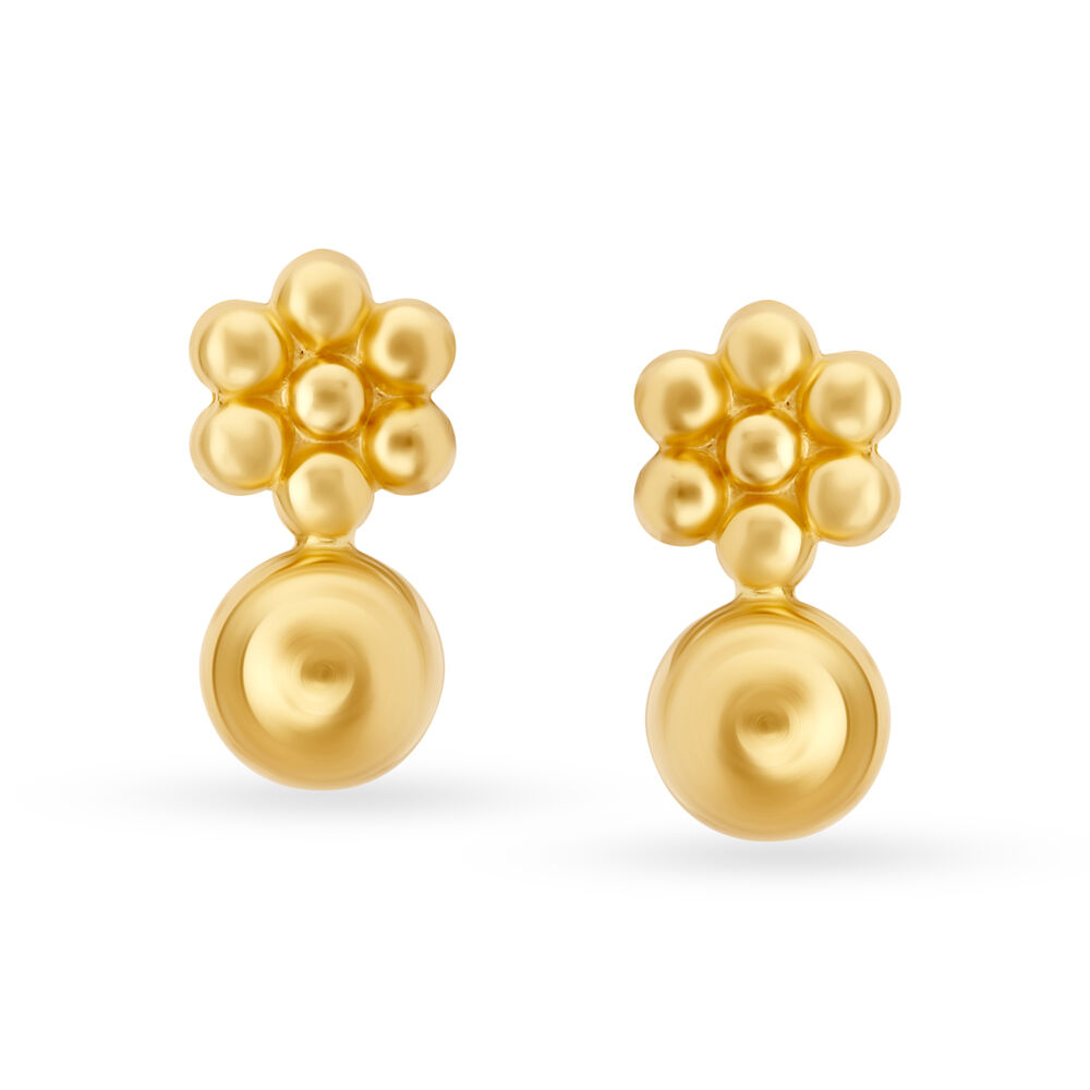 Children's Earrings 4mm Flat-top Ball 14K Yellow Gold | Kay