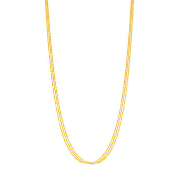 18KT Yellow Gold Textured Flat Gold Chain