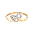 14 KT Yellow Gold Timeless Leafy Diamond Ring,,hi-res image number null
