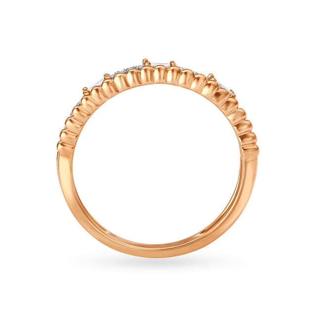 14KT Rose Gold Diamond Finger Ring,,hi-res image number null