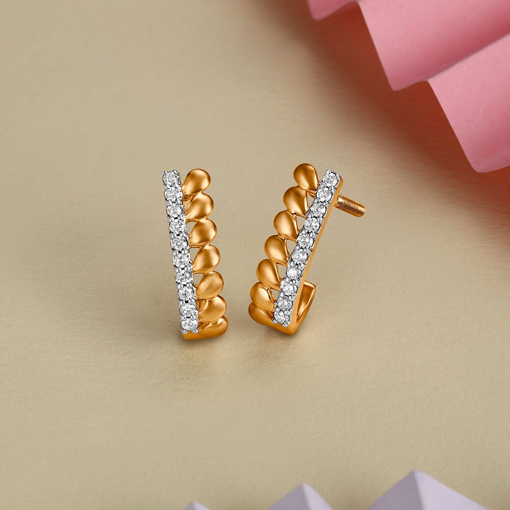 Earrings diamond tanishq sale