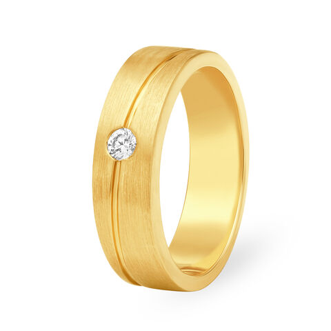Classic Line Pattern Diamond Band for Men