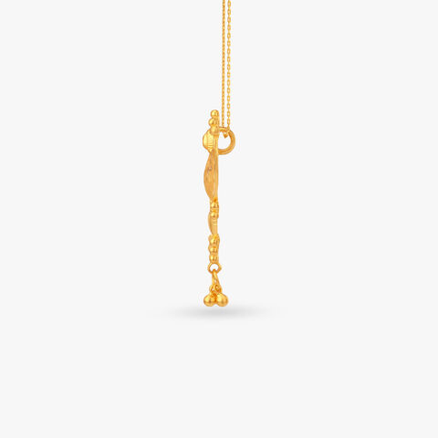 Crescent Glow Gold Pendant