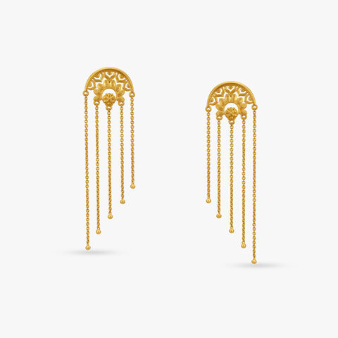 Trendy Gold Drop Earrings