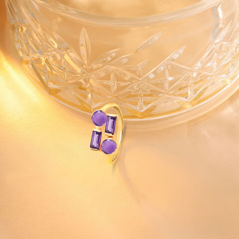Bombshell 14KT Amethyst Finger Ring