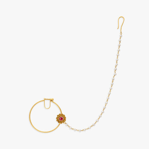 Elegant zardozi Nose Pin