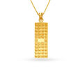 V Cut Motif Gold Pendant For Men,,hi-res image number null