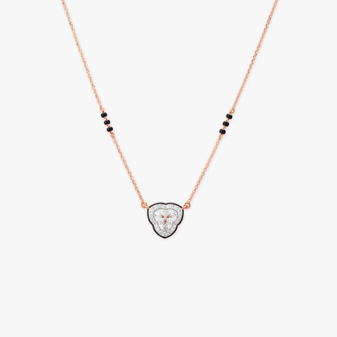 Bloomed Heart Diamond Mangalsutra