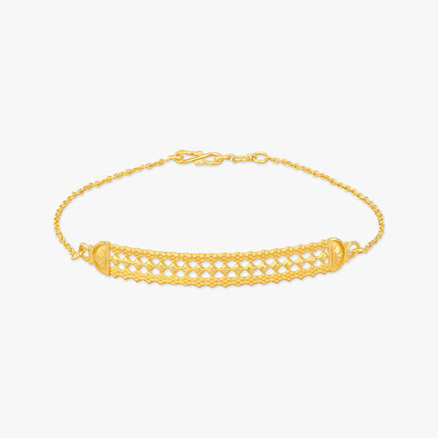 Honeycomb Weave Gold Bracelet