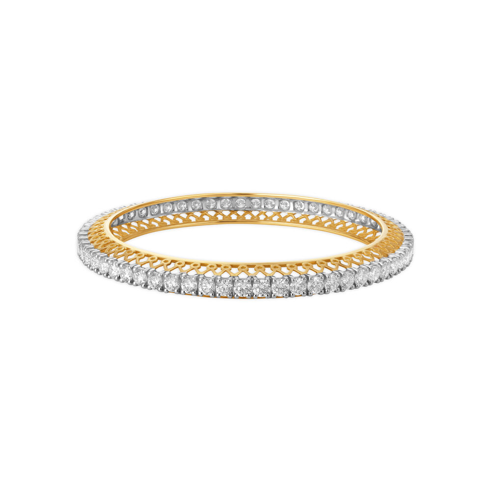 Single line outlet diamond bangles tanishq