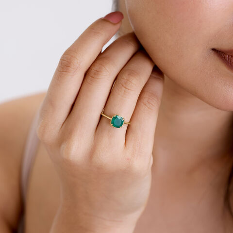 Lustrous Verdant Onyx Ring