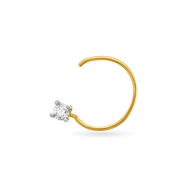 Single Stoned Diamond Nose Pin