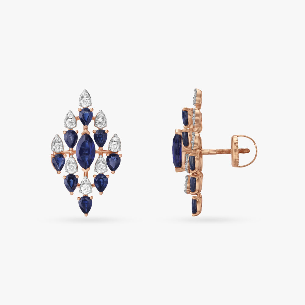 Blue sapphire earrings store tanishq