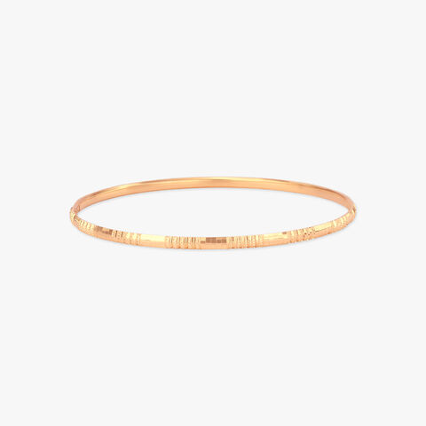 Grooved Rhythm Gold Bangles