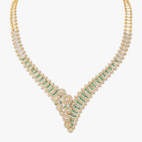 Radiant Canopy Diamond Necklace Set