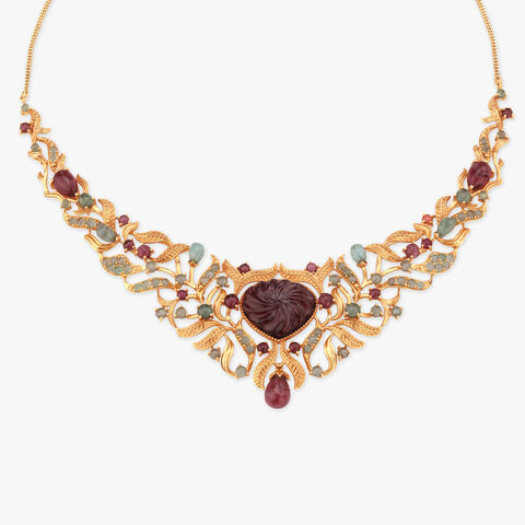 Petal Crest Gold Necklace