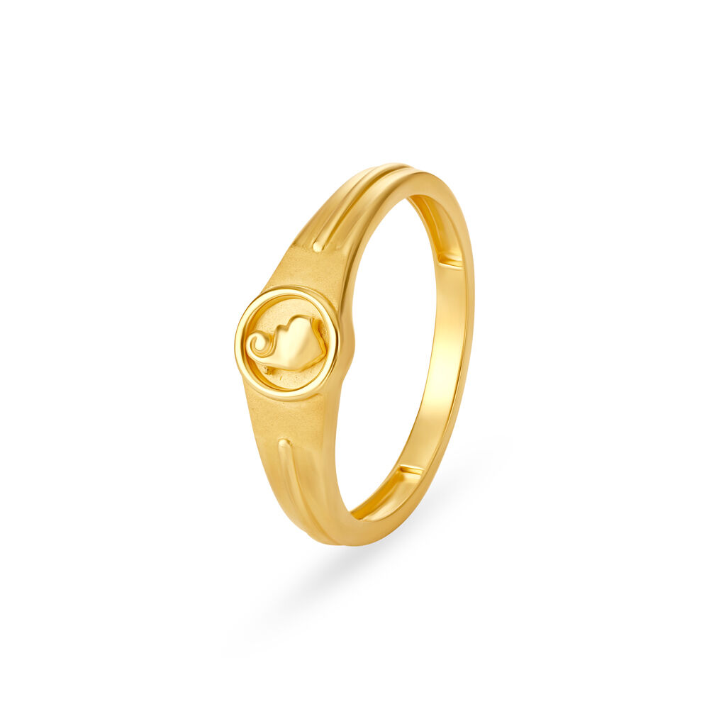 Spiral Design Gold Finger Ring