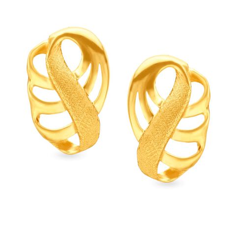 Artistic Fancy Gold Stud Earrings