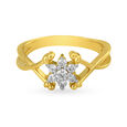 Floral Seven Stone Diamond Finger Ring,,hi-res image number null