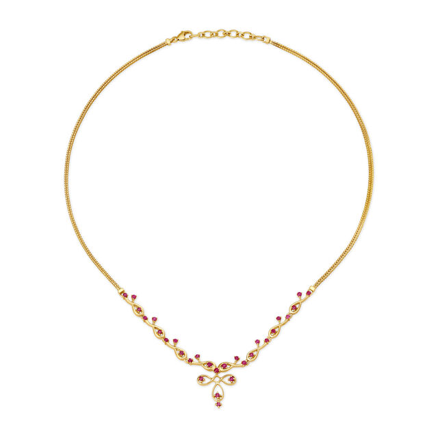 Ravishing Ruby and Gold Vine Necklace,,hi-res image number null