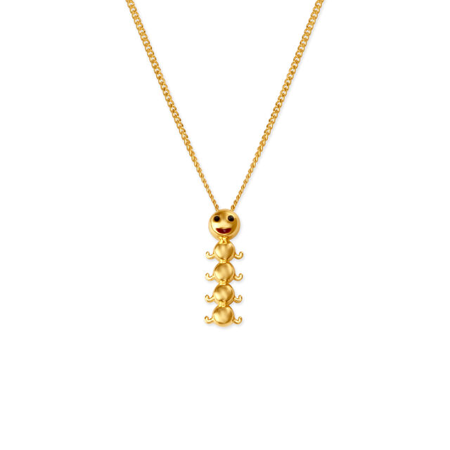 Cute Caterpillar Pendant with Chain for Kids,,hi-res image number null