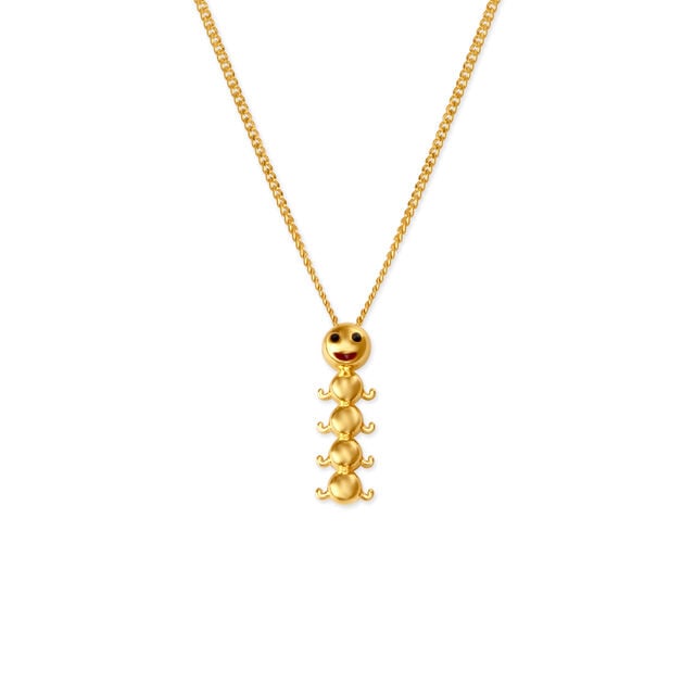 Cute Caterpillar Pendant with Chain for Kids,,hi-res image number null