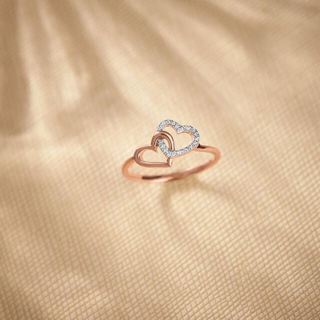 Subtle Heart Diamond Ring
