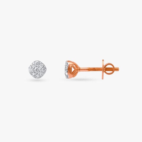 Blush Radiance Diamond Stud Earrings