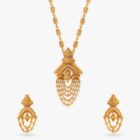 Ornate Mukuteshwar Temple Necklace Set