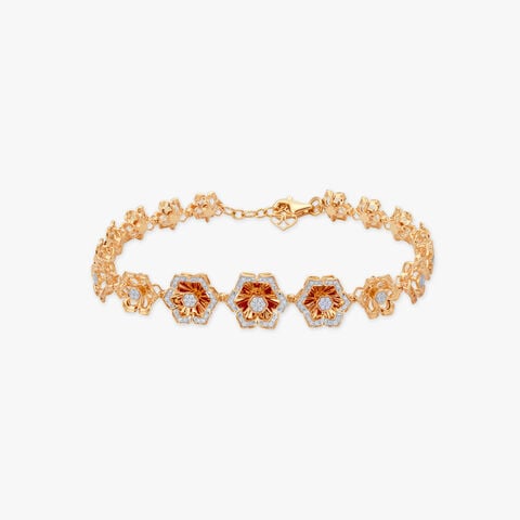 Mirror Petal Diamond Bracelet