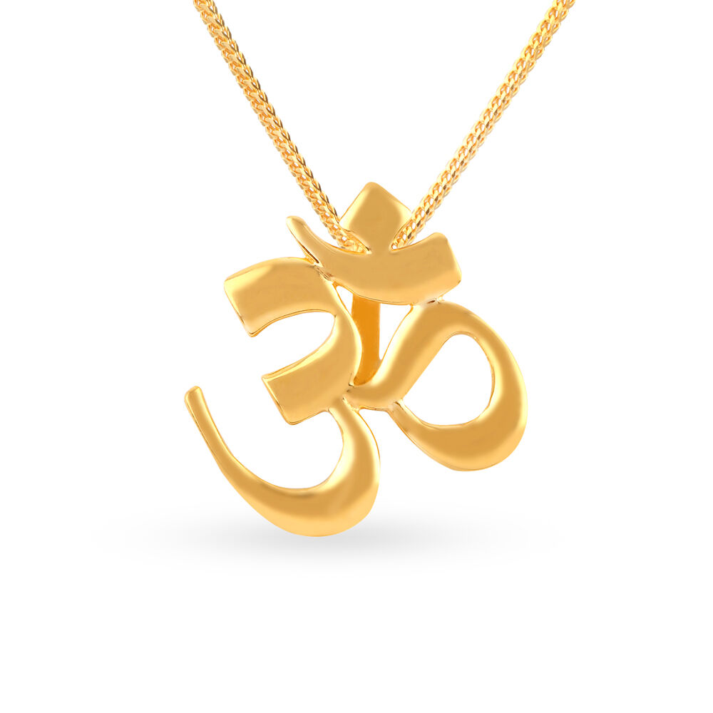 Auspicious Om Gold Pendant