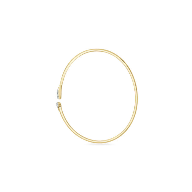 14Kt Yellow Gold Opposite Poles Gold & Diamond Bangle,,hi-res image number null