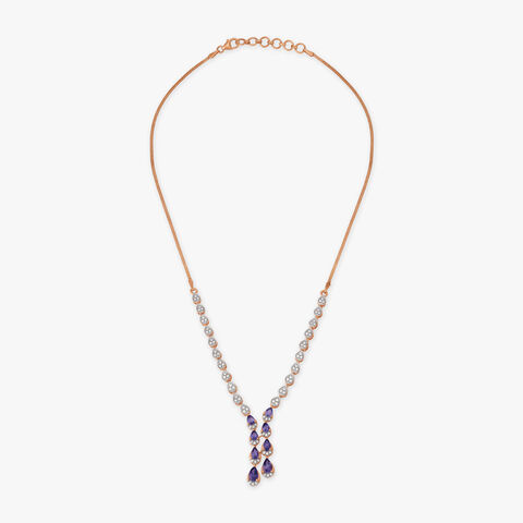 Classy Lariat Diamond Necklace Set