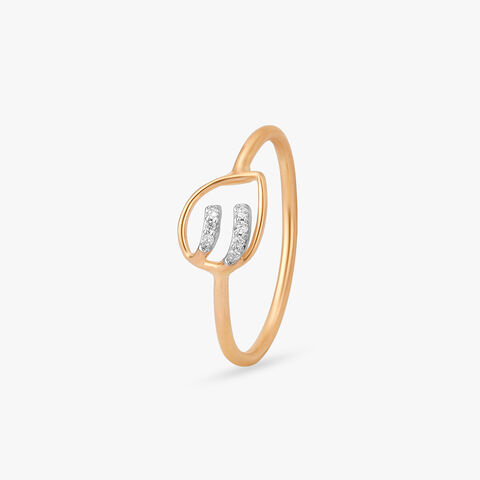 Whisper Leaf Diamond Ring