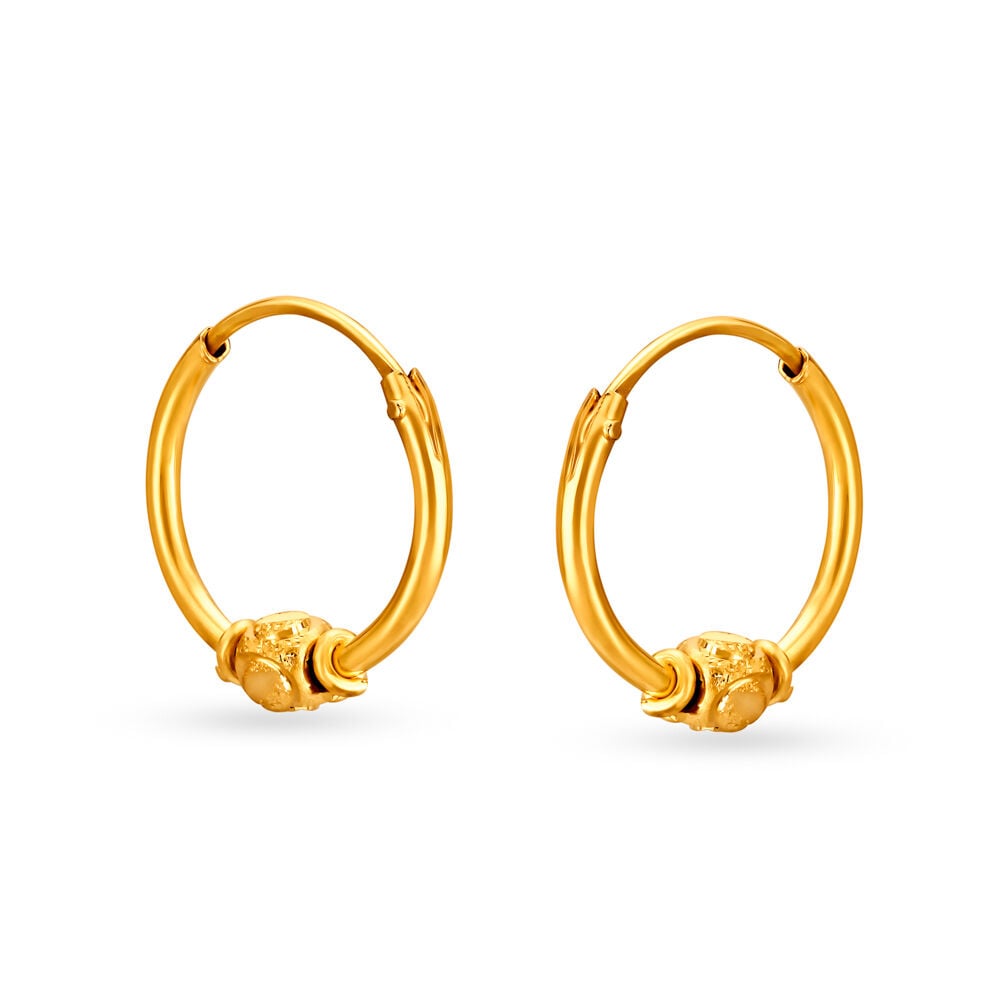 Gold hoop deals earrings tanishq